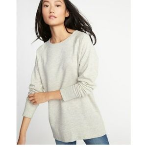 Tunic length sweatshirt
